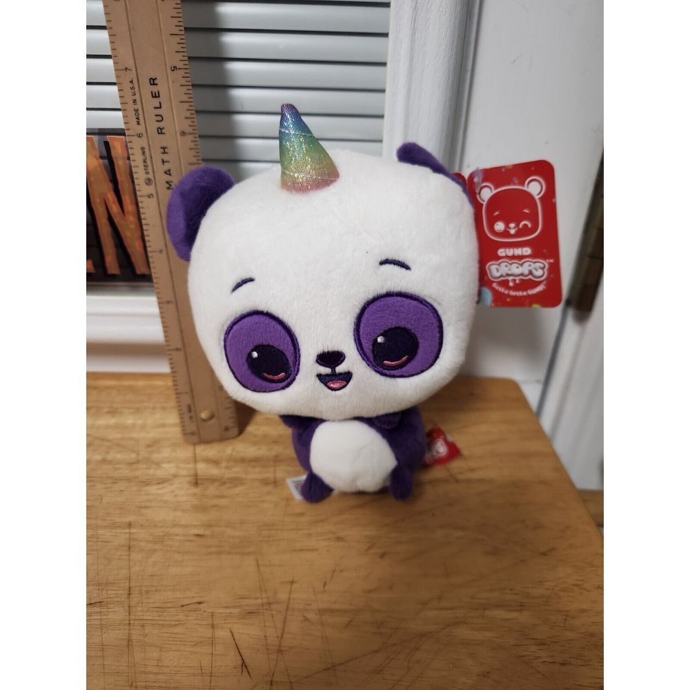 GUND Drops Bonnie Bamboo Stuffed Animal Soft Plush Pet, White and Purple